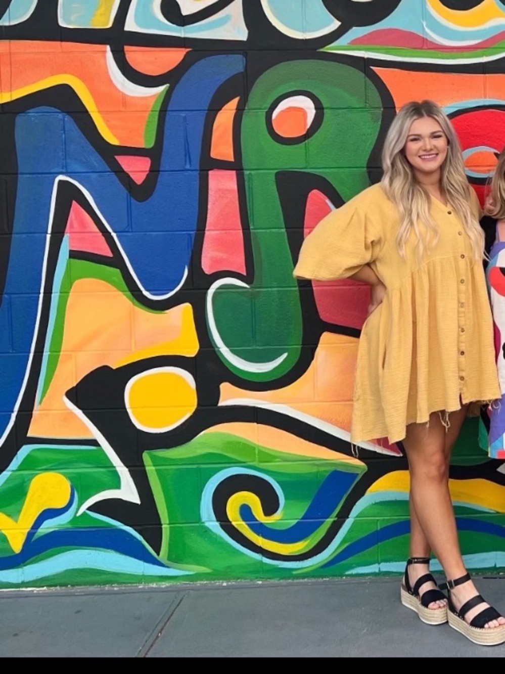 Peach love Yellow Button-Front Mini Dress - Bright Mustard